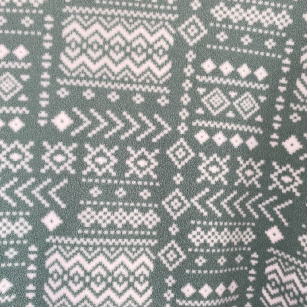 SOLD SONOMA Green & Cream Aztec Print Sherpa Lined Cardigan Jacket NWOT - Picture 16 of 16